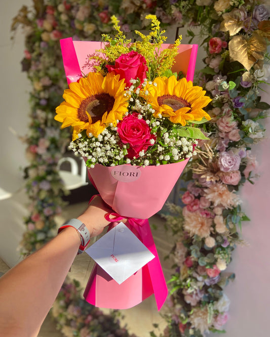 MINI GIRASOLES MAS ROSAS